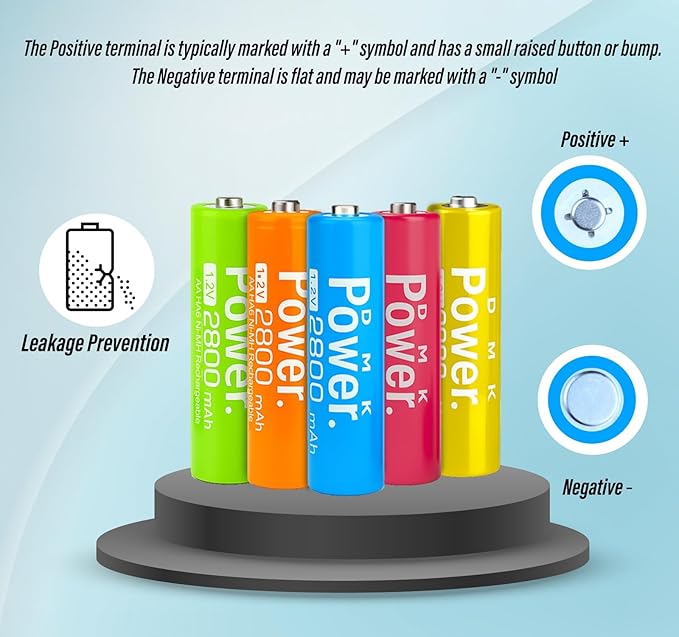 DMK POWER Rechargeable High Capacity Batteries 1.2V NiMH Low Self Discharge) - Image 4