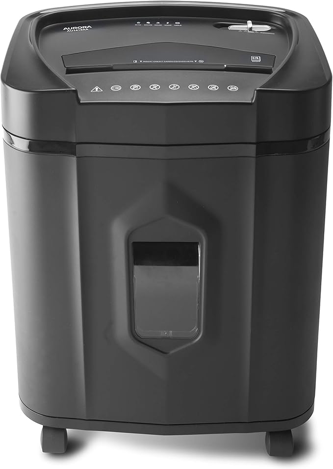Aurora AU1415XA 14-Sheet Crosscut Paper/CD and Credit Card Shredder/ 5-Gallon - Image 6