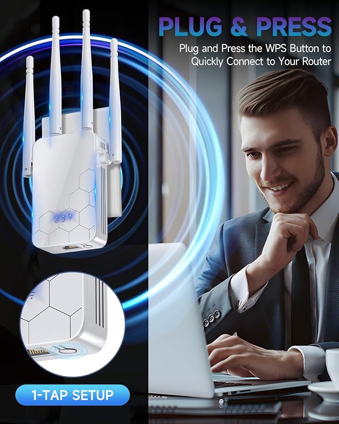 2026 WiFi Extender Internet Booster, 10000 Sq.ft Long Range Repeater Wireless - Image 9