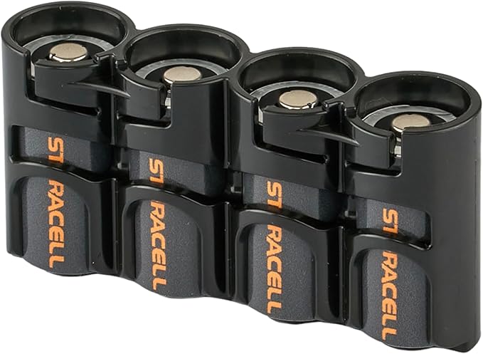 Storacell Slimline CR123 Battery Storage Caddy, Holds 4 Batteries by Storacell