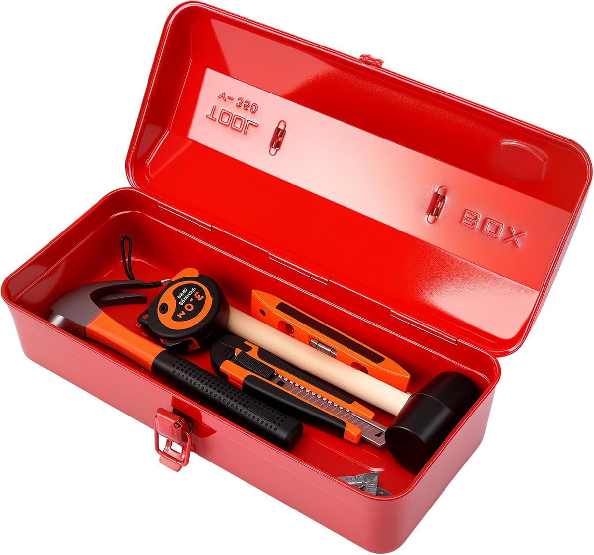 large metal tool storage box with handle for, main product view