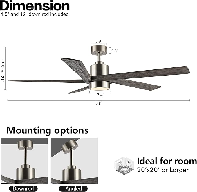 WINGBO 64 Inch DC Ceiling Fan - Image 3