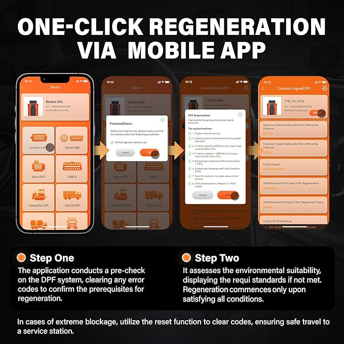 DPF Regeneration Scanner for Truckers, Emergency Reset Device, Diesel - Image 7