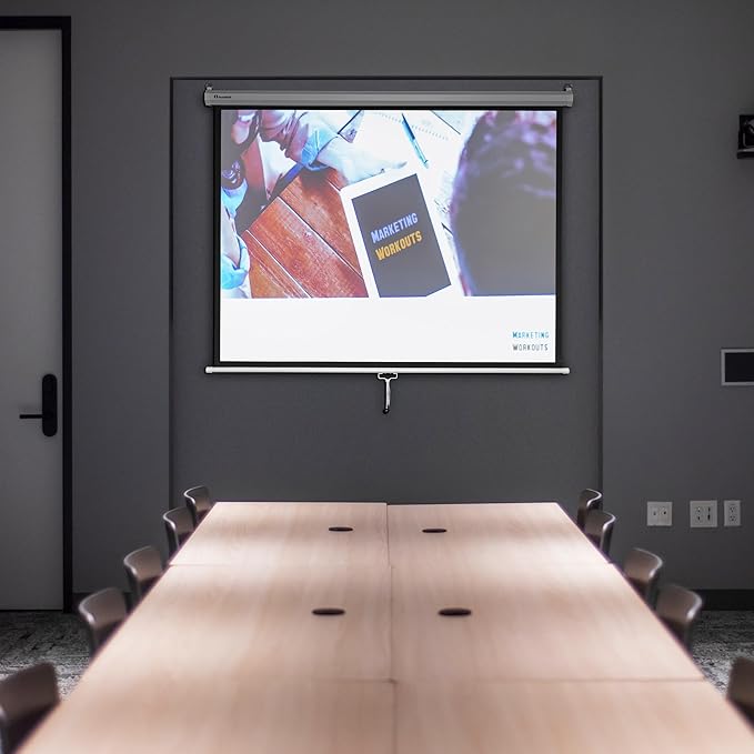Instahibit 72" Projection Screen Pull Down 4:3 4K HD Manual Retractable - Image 8