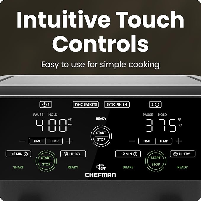 CHEFMAN 6 Quart Dual Basket Air Fryer Oven - Image 6