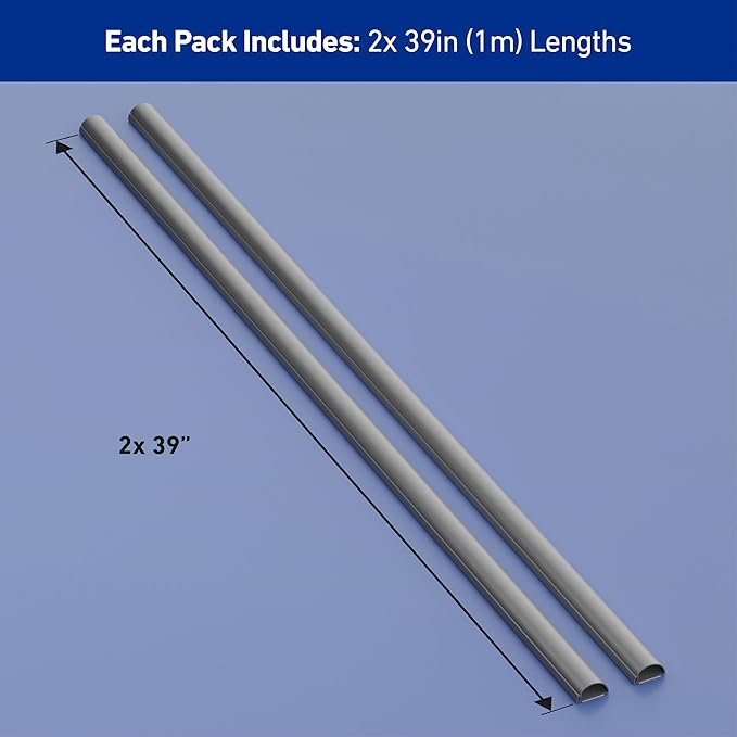 D-Line Half Round Cord Hider, Patented Cable Cover, Hide TV Wall Mount Wires - Image 4