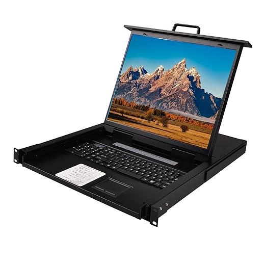 MT-VIKI Rack KVM Switch w/ 19'' LCD Monitor, Rackmount KVM Monitor Console by MT-VIKI