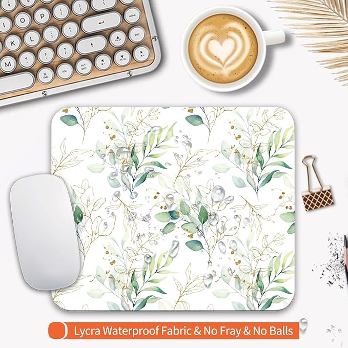 Armanza Square Mouse Pad Pretty Leaves, Personalized Premium-Textured Custom - Image 3