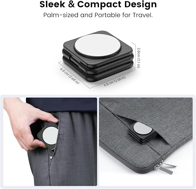KU XIU X40 Plus Foldable Magnetic Wireless Charger, Portable 3 in 1 Charging - Image 5