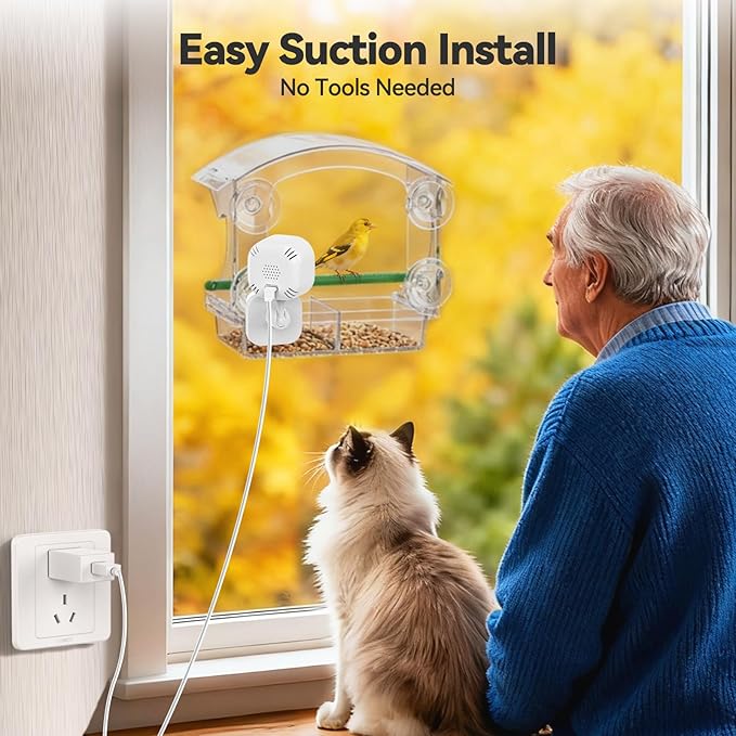 Dzees Window Bird Camera with Strong Suction Cups, 2K HD WiFi Bird Feeder - Image 9