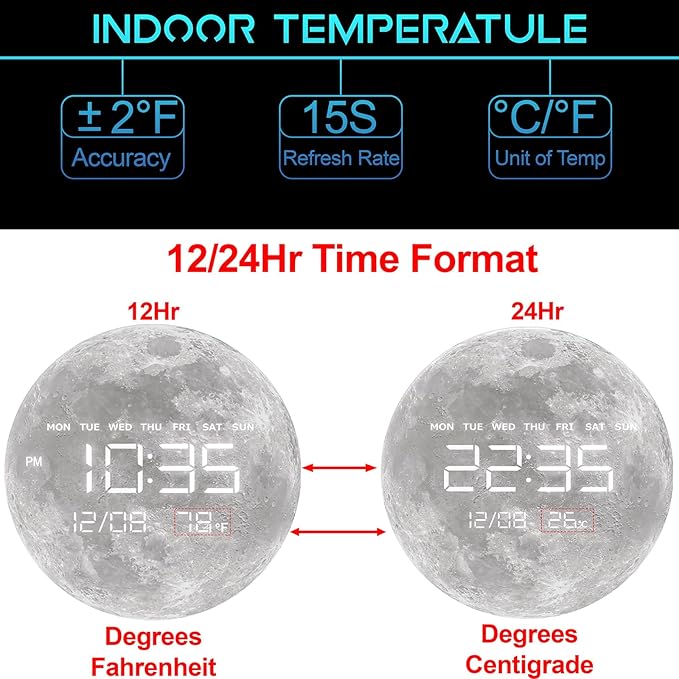 HOMLOVE Digital Wall Clock - Image 5