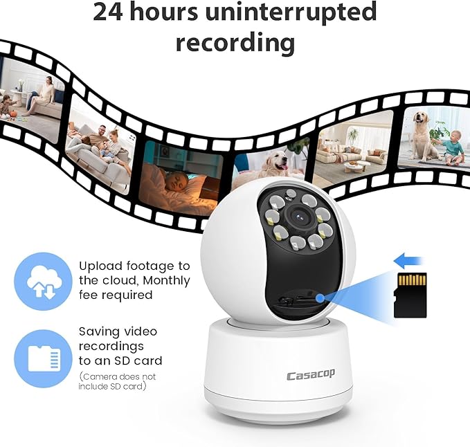 Smart Security Camera, 1080p Home Security Camera, Pan & Tilt 2.4Ghz Indoor IP - Image 5