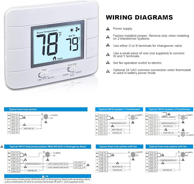 Aowel Non Programmable Thermostat - Image 8