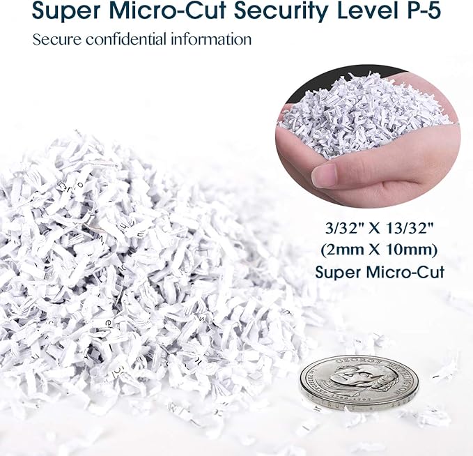 WOLVERINE 15-Sheet Super Micro Cut High Security Level P-5 Heavy Duty - Image 5