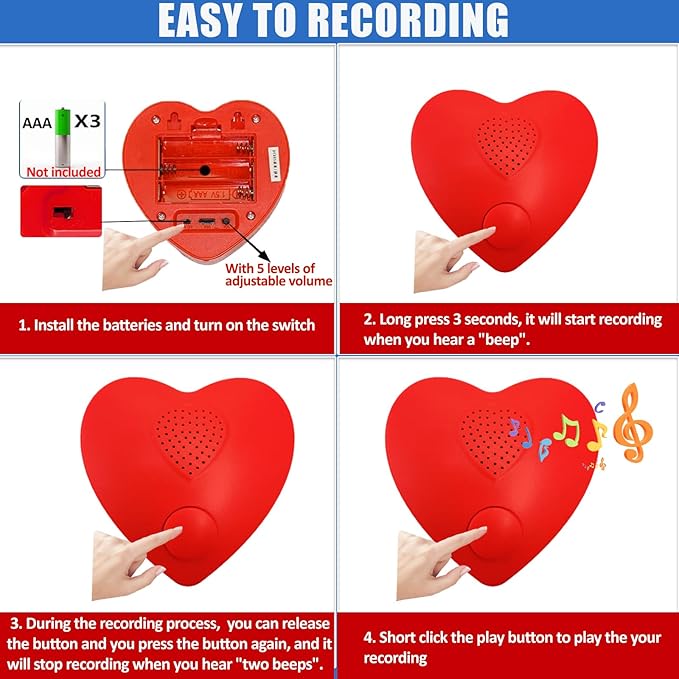 XLW 16min Voice Recorder for Stuffed Animals, Personal Voice Message Recordable - Image 3