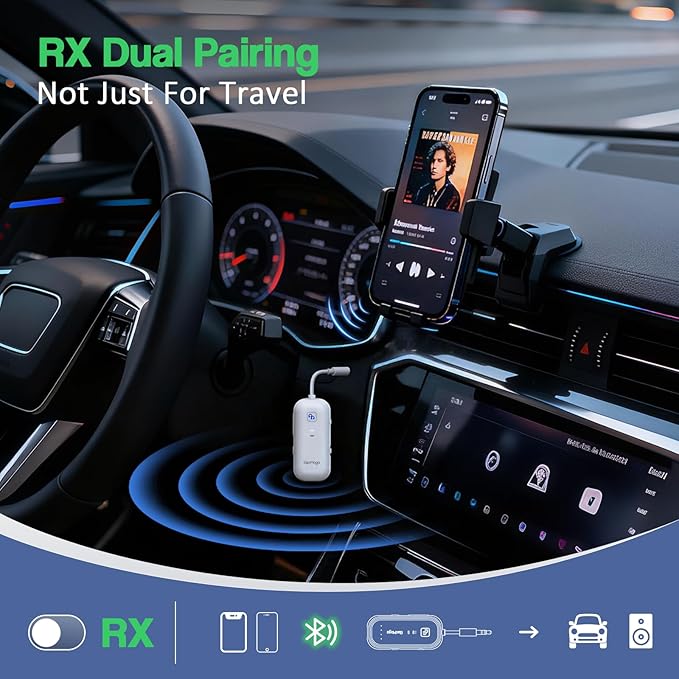 2025 Upgraded Airplane Bluetooth 5.4 Transmitter - Image 3