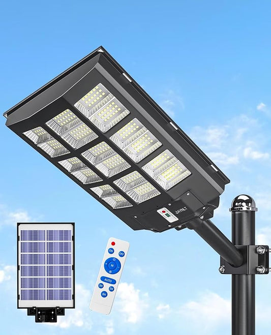 JAYNLT Y-3600W Solar Street Lights Outdoor, 360000LM 6500K Parking Lot Lights by JAYNLT