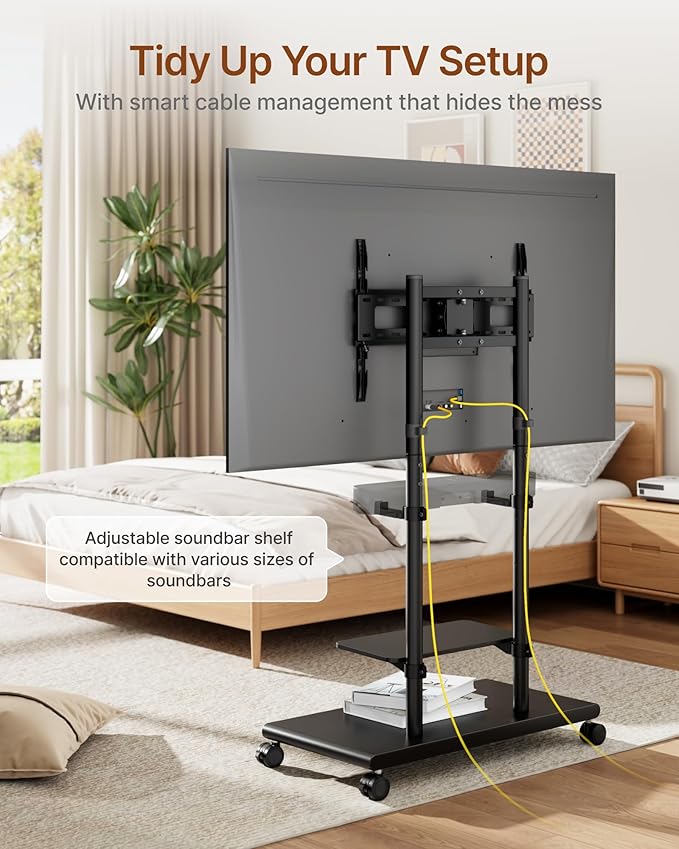 ECOTINY Steel Base Rolling TV Stand - Image 6
