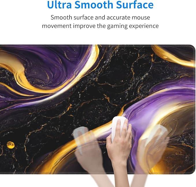Black Marble Extended Big Mouse Pad Large, XL Gaming Mouse Pad Desk Pad - Image 5