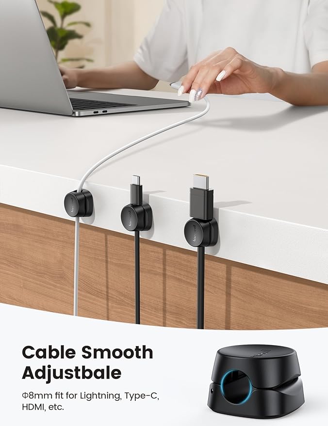 12Pack Cord Organizer Spring Clips, Office Desk Accessories - Image 5