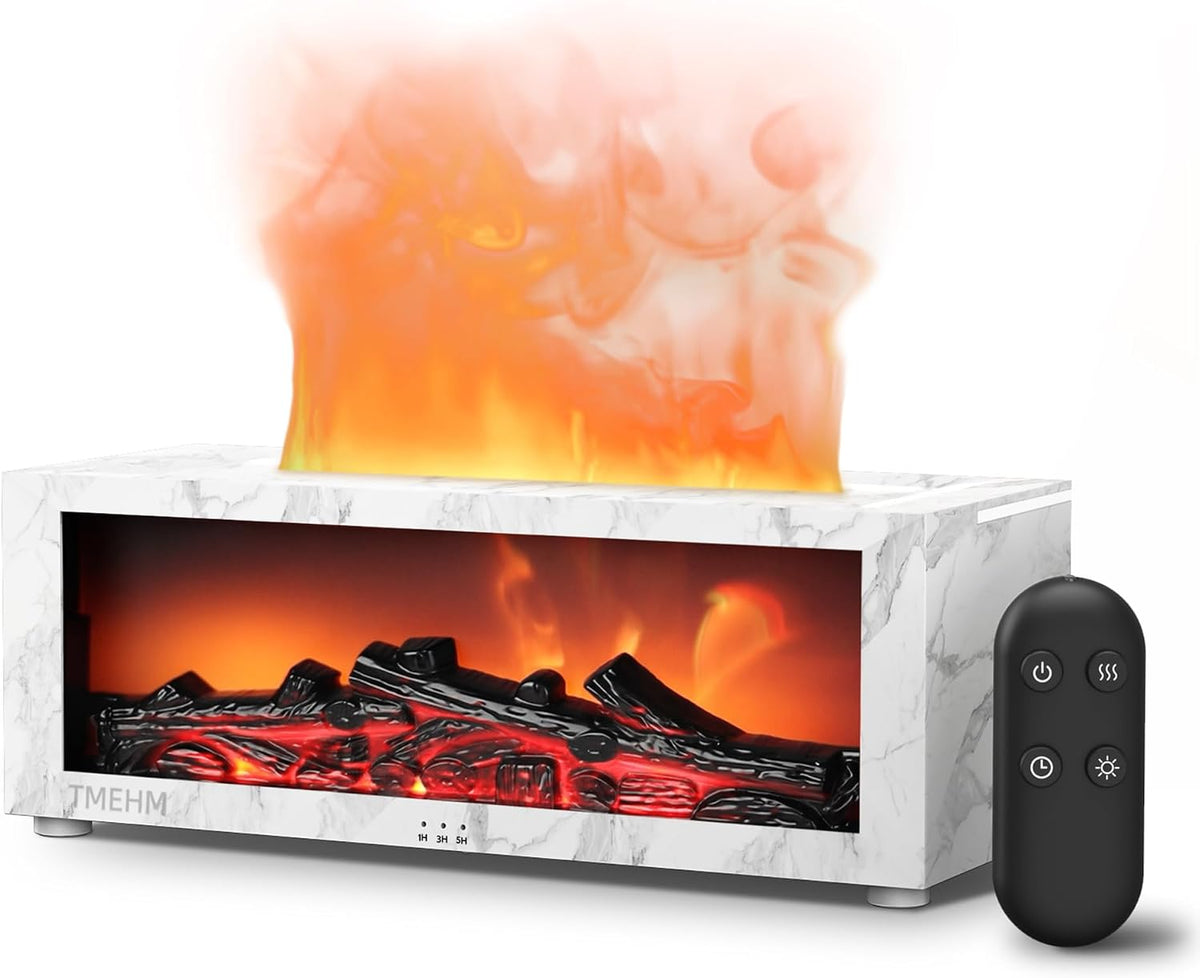 Fireplace Flame Air Diffuser Humidifier, 7 Colors Aromatherapy Essential Oil