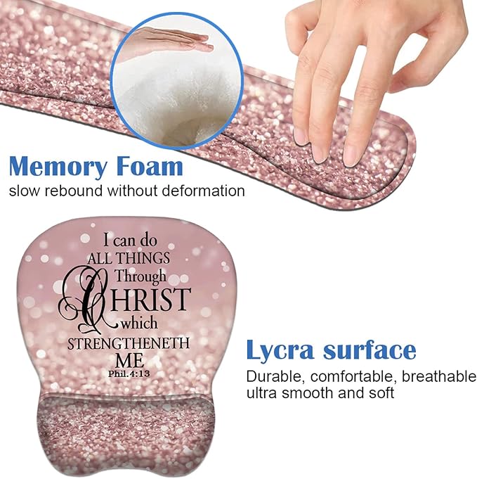 Ergonomic Mouse Pad Wrist Support and Keyboard Wrist Rest Set - Image 6