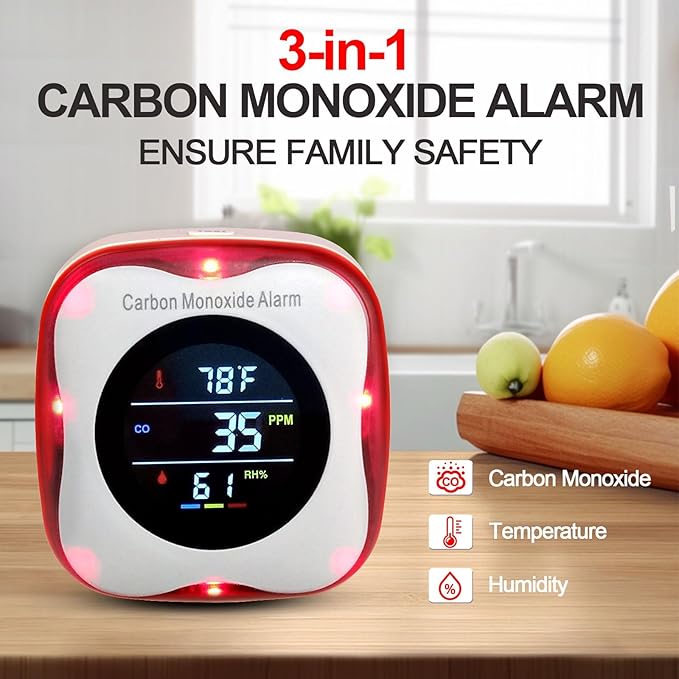 Vzmcov Plug-in Carbon Monoxide Detector - Image 4