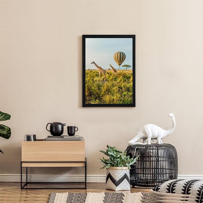 TKYGU 9 x13 Picture Frame Set of 3, 9 x13 Black Wooden Frame Wall Gallery - Image 3