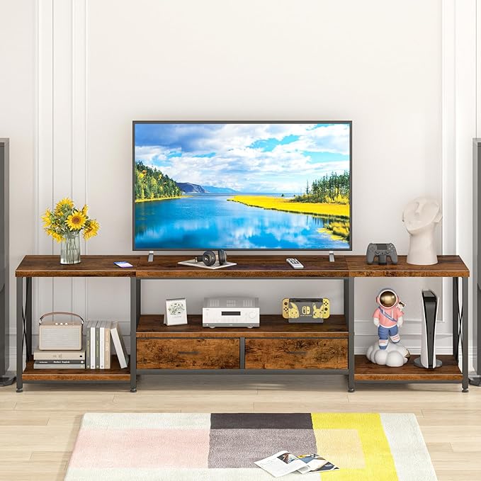GYIIYUO TV Stand with Fabric Drawers - Image 5