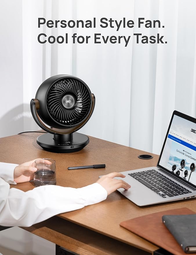 Dreo Fan for Bedroom, Desk Air Circulator Fan - Image 6