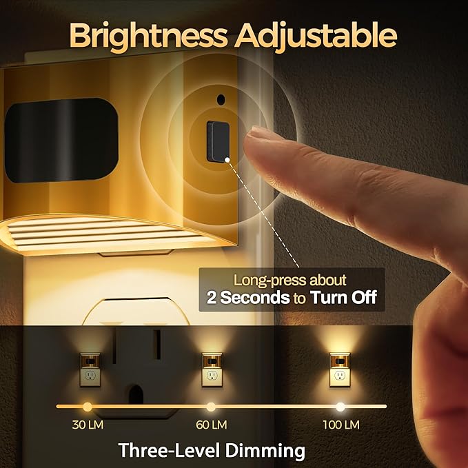 DORESshop LED Night Light, Night Lights Plug into Wall, 3 Mode Plug in Night - Image 4