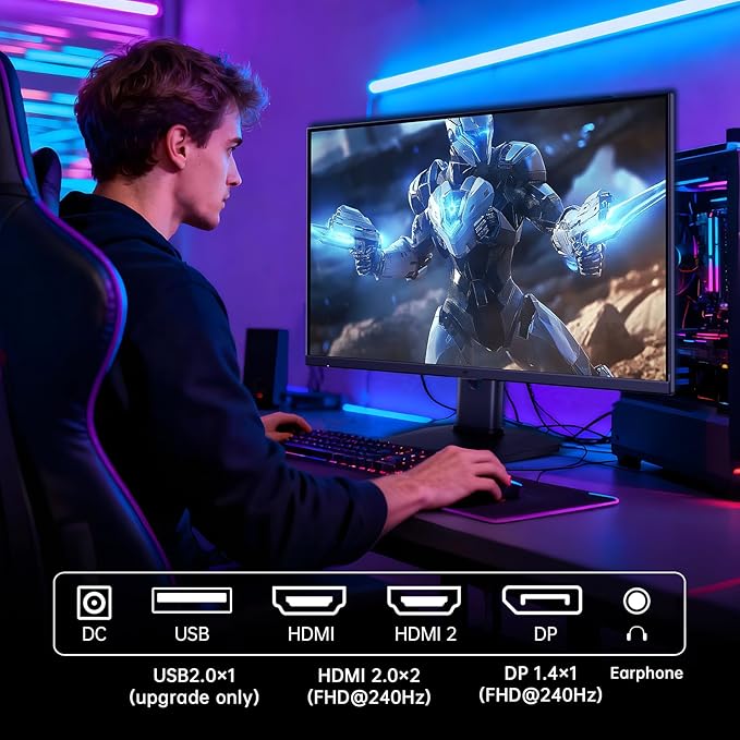KTC 24.5 Inch 240Hz Gaming Monitor, FHD 1080p Fast IPS Computer Monitor - Image 7