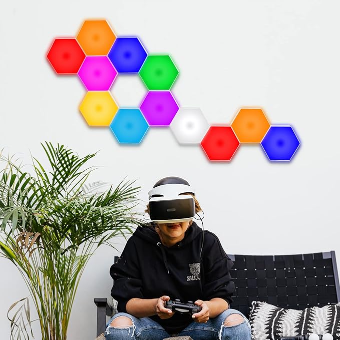 Vcwtty Hexagon Lights, Smart LED Wall Lights - Image 2