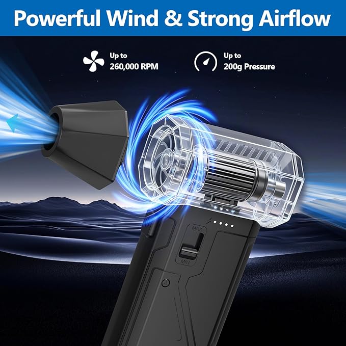 Welspo Compressed Air Duster 260000RPM Super Power Electric Air Duster - Image 4