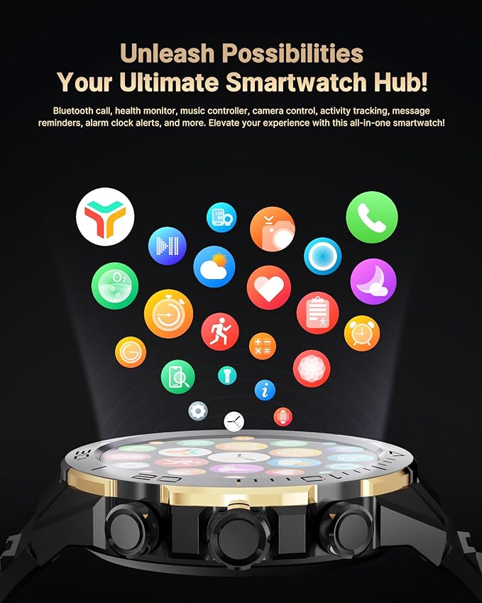 Smart Watch for Men Answer/Make Call for Android iPhone, 1.43" AMOLED HD Screen - Image 7