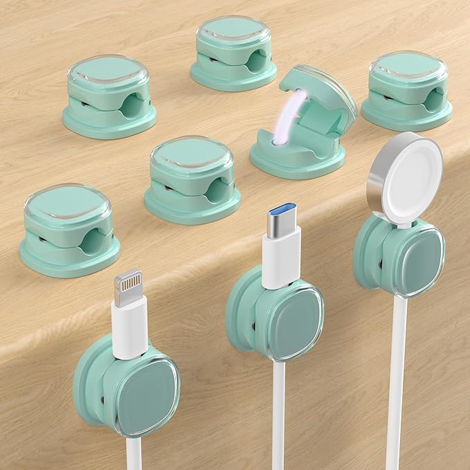 Magnetic Cable Clips, Adjustable Cord Holder Management, Adhesive Wire Keeper by COOCAT