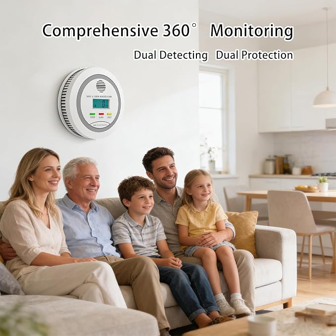 Virtue Sensor Smoke & Carbon Monoxide Detector, 2-in-1 CO Detector Alarm - Image 6