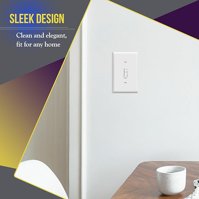 ENERLITES Light Switch Cover Plate, Toggle Wall Plate Cover, Size 1-Gang 4.50" - Image 3