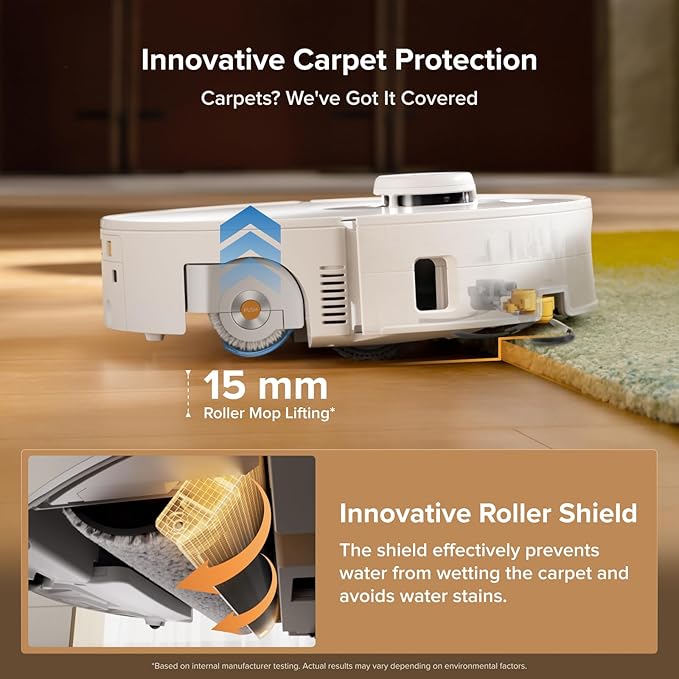 roborock Qrevo Curv 2 Flow Robot Vacuum and Mop, SpiraFlow Real-Time - Image 6