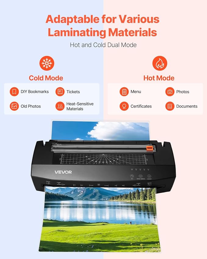 VEVOR Laminator Machine, Cold and Hot Lamination - Image 2