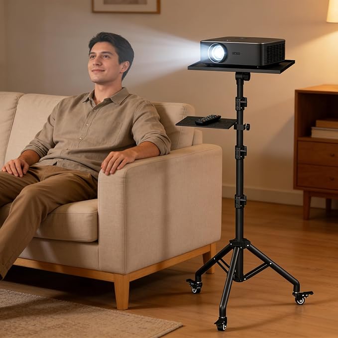 Facilife Projector Stand Tripod on Wheels, Adjustable Height 31-56 Inches - Image 8