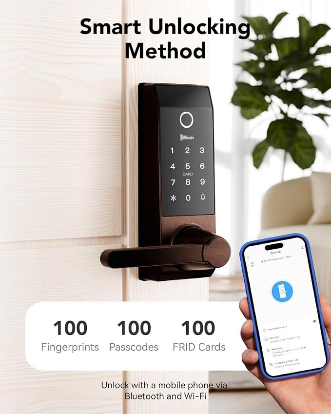 Smart Lock Doorbell Fingerprint Smart Door Lock Deadbolt - Image 2