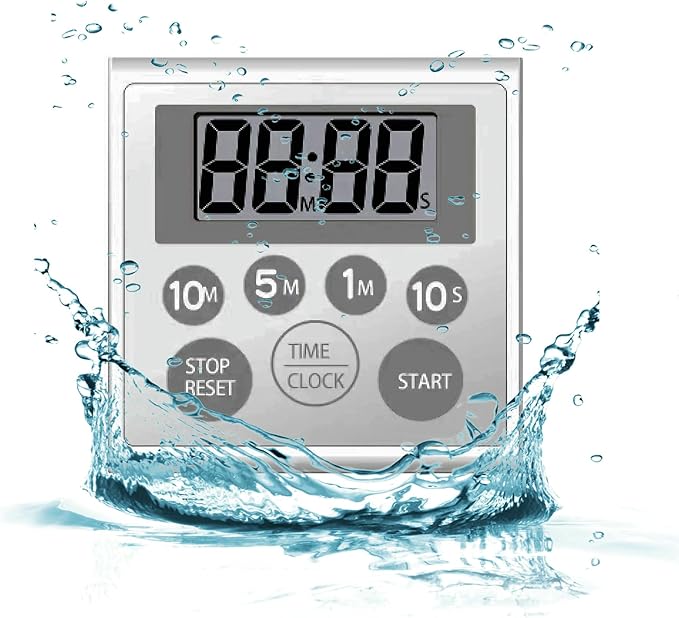 NUOSWEK Digital Timer Waterproof Shower Timer Shower Clock Bathroom Kitchen by NUOSWEK