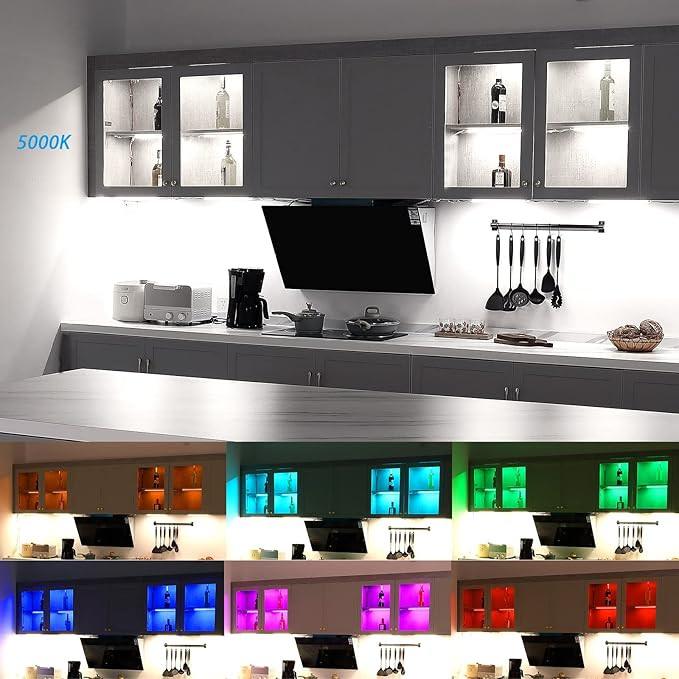 Under Cabinet LED Lights Kit. RGB Color Changing & Super Bright White Lighting. - Image 3