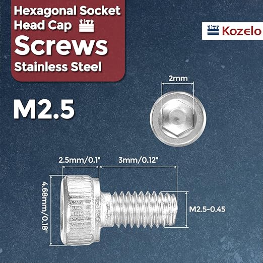 Kozelo 50pcs Socket Head Cap Screws - Image 2