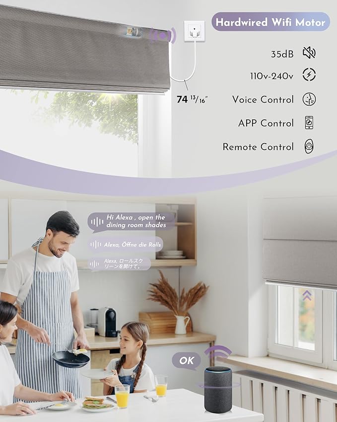 Graywind Smart Roman Shades Compatible - Image 3