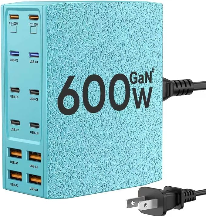 SAIPKYGS Charging Station, 12-Port USB C Charger Block by SAIPKYGS