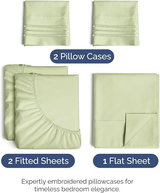 Split King Size 5 Piece Sheet Set - Image 2