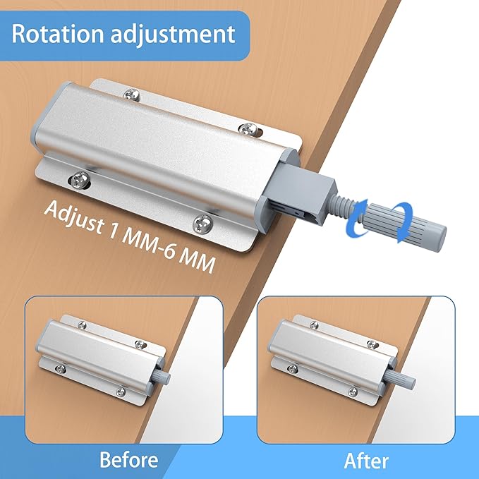 3 Pack Push to Open Cabinet Hardware, Touch Latches - Image 3