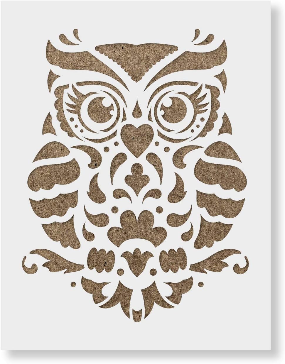 Stencil Revolution Owl Stencil - Owl Art, Bird Stencil, 5x6 Inches